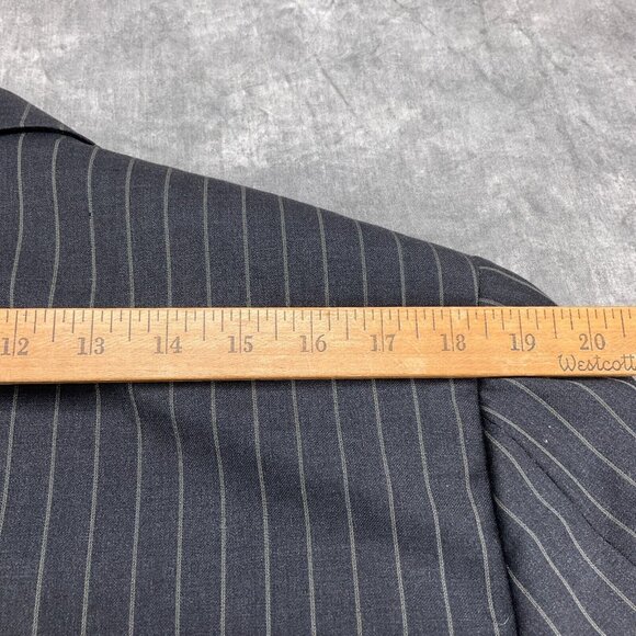 Hickey Freeman Blazer Men 42L Gray Pinstripe Wool Madison Classic Career USA VTG - Picture 7 of 13